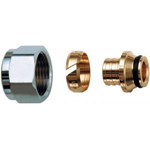 Концовка для пластиковых труб с хромированной накидной гайкой