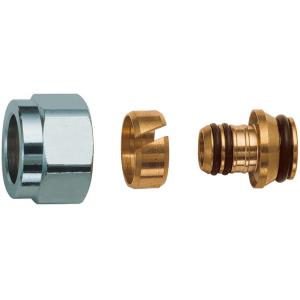 Концовка для металлопластиковых труб с хромированной накидной гайкой