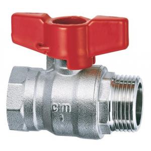 Шаровой кран никелированный (НР-ВР), серия RED 6/1MF