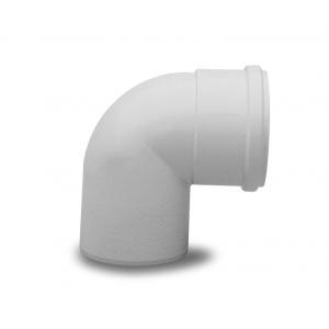 Отвод 90° алюминиевый эмалированный,  диам. 80 мм