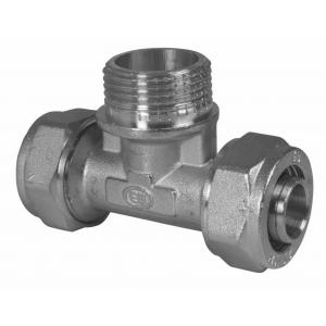 Тройник обжимной с переходом на наружную резьбу