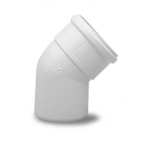 Отвод 45° алюминиевый эмалированный,  диам. 80 мм