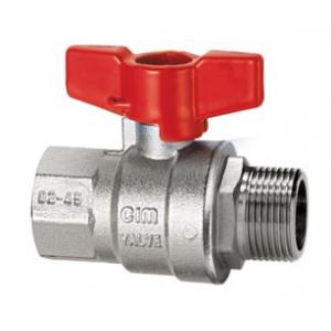 Шаровой кран (НР-ВР), серия T16, АЛЮМИНИЕВАЯ РУЧКА-БАБОЧКА