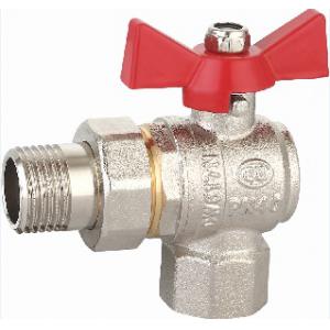 EU.ST12880 | Кран шаровой Grand угловой с полусгоном (ручка-бабочка) | Внутренняя-наружная резьба